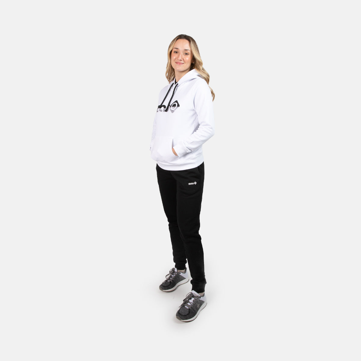 SUDADERA BASICA ALGODON CON CAPUCHA MUJER RODHES SWEAT C/C W