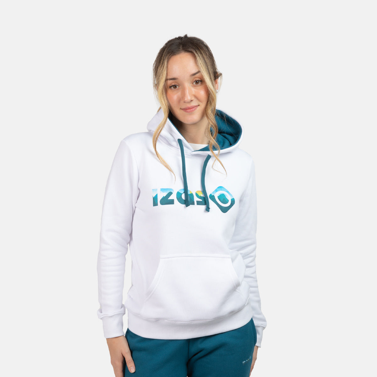 SUDADERA BASICA ALGODON CON CAPUCHA MUJER RODHES SWEAT C/C W