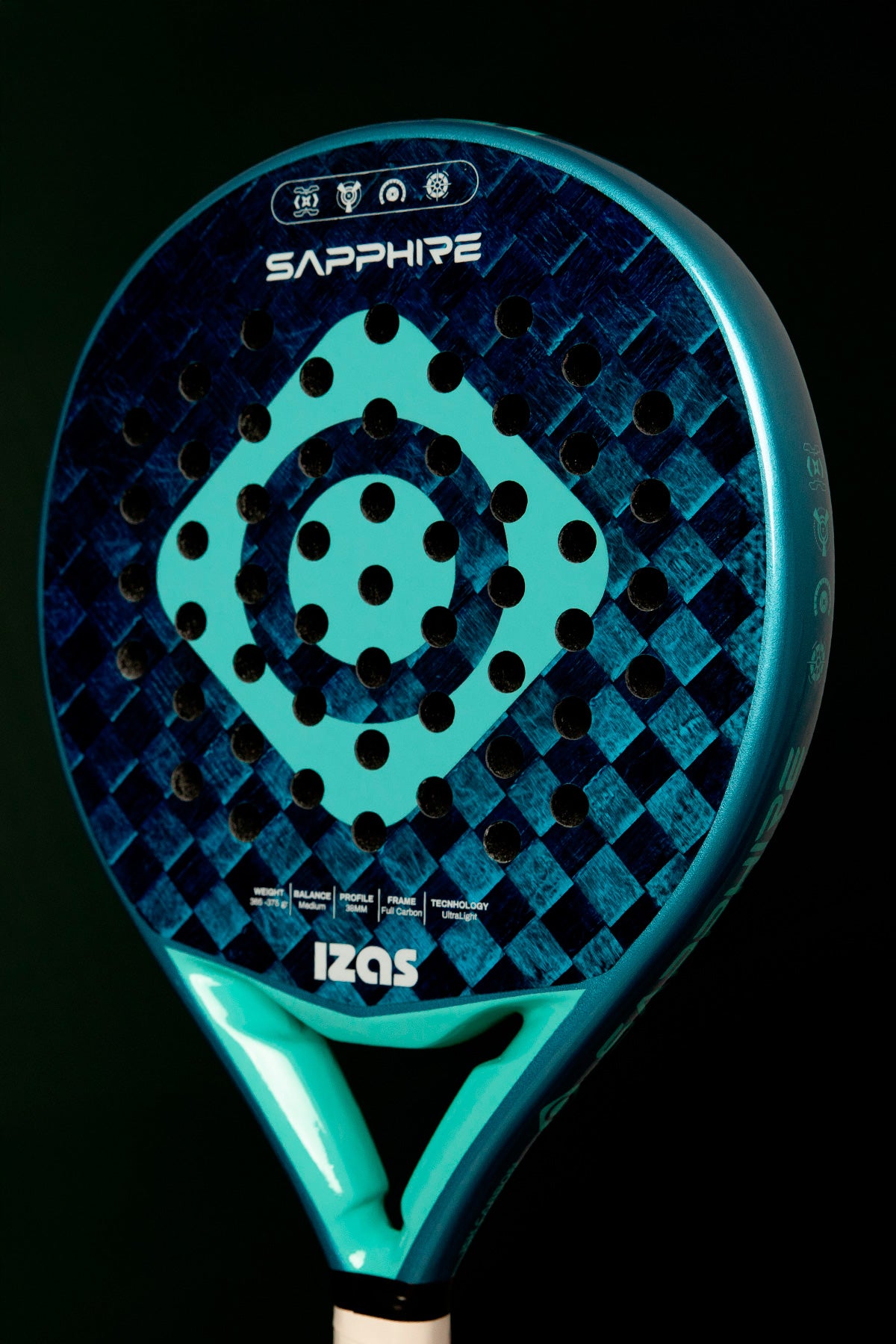 Pala Pádel Sapphire | Carbon 15K, Lágrima, Avanzado, Balance Medio