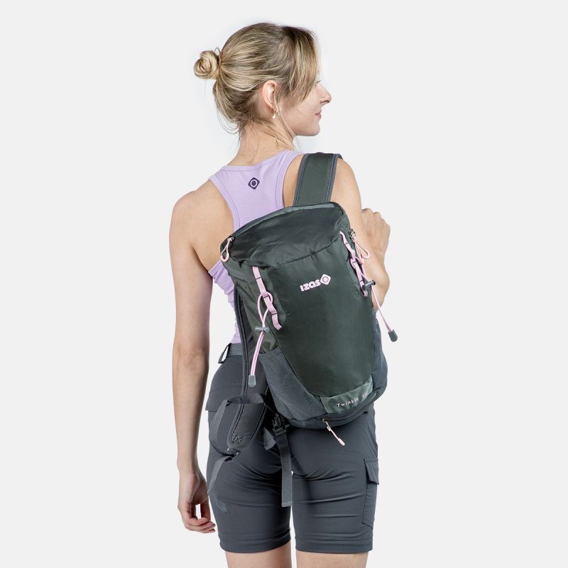 gray and trekking backpack l novax pink s