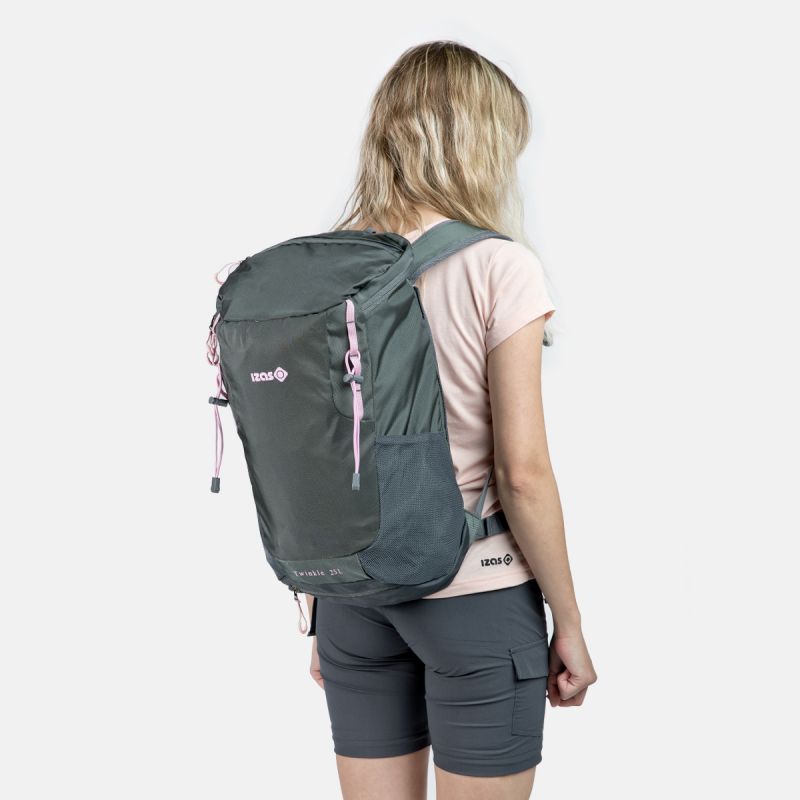 gray and trekking backpack l novax m pink