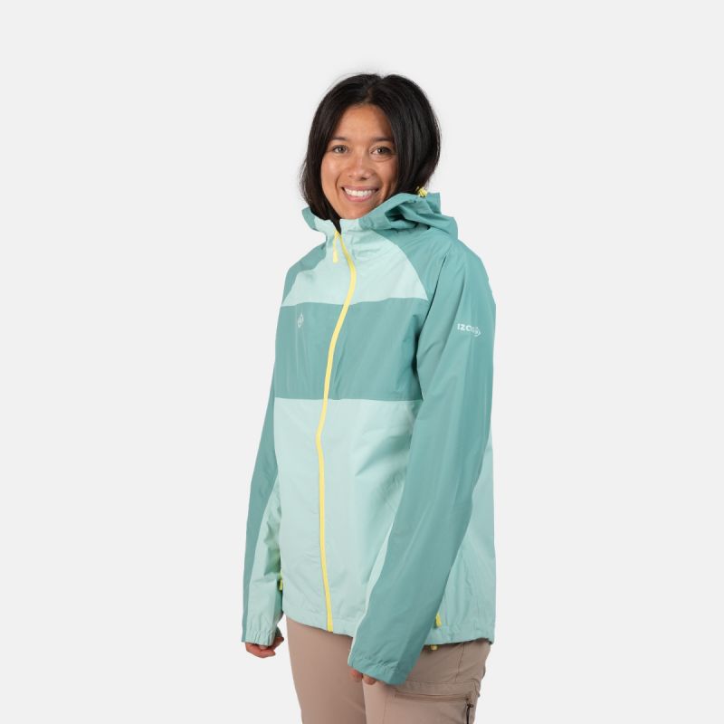 CHAQUETA TÉCNICA IMPERMEABLE VERDE MUJER PONS W