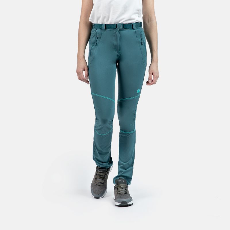 pantalon de trekking pour femmes hiver asgard w ft bleu-vert