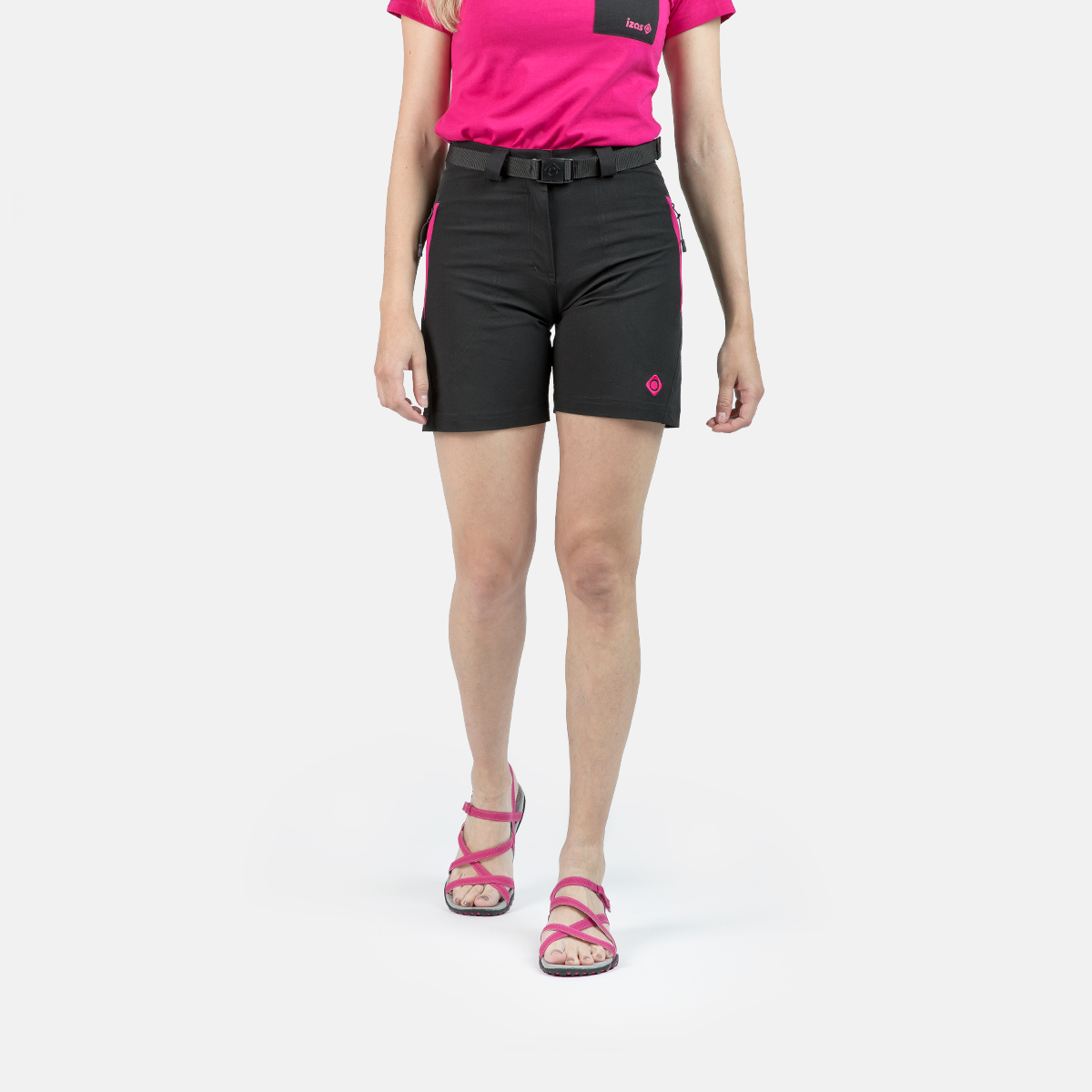 Woman Pants Mesa Ii Black/Pink | IZAS