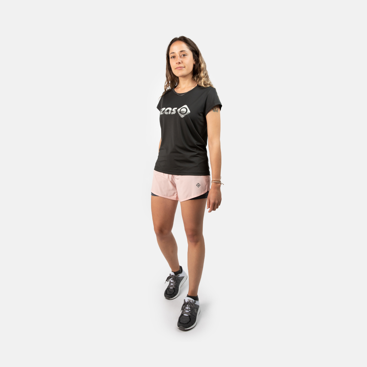 Ilico Supportive - Negro - Camiseta Fitness Mujer 